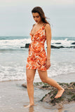 New Retails $50US+ Micas Abstract Print Knot V-Neck Mini Dress Sz M