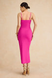 New Micas Basic Solid Slip Maxi Dress in Raspberry Sz M Retails $70+