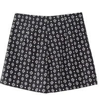 New with tags! Micas graphic print high waisted skort silky smooth fabric, black, Sz XS! Retails $60+