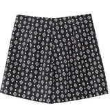 New with tags! Micas graphic print high waisted skort silky smooth fabric, black, Sz XS! Retails $60+