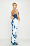 New Micas Floral Print Slip Maxi Dress Women's Sz M!