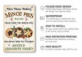 New Mrs Claus Bakery Mince Pie Christmas Metal Tin Sign Christmas Decor Wall Art for Home Cafe Kitchen Farmhouse Winter Retro Wall Decor Plaque 8x12 Inch