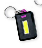 New Super Bright Micron Keyring Flashlight With COB LED Light, Black/Purple