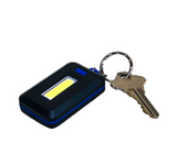 New Super Bright Micron Keyring Flashlight With COB LED Light, Black/Blue