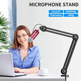 New in box! Aokeo Microphone Stand Desk Adjustable Heavy Table Mic Stand Arm Boom for Blue Yeti, Professional Streaming, Voice-Over, Recording, Games, Discord