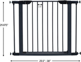 New Retails $125+ Midwest 29" High Walk-Thru Steel Pet Gate, 29" - 38" Wide in Textured Graphite