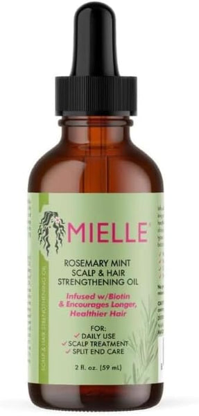 New Unisex Mielle Rosemary Mint Scalp & Hair Strengthening Oil infused with biotin, encourages growth! For daily use 2oz / 59 ml  BB: 02/27