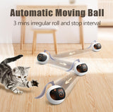New Migipaws Interactive Cat Ball Toy Set, Fun Tracker, Automatic Rolling Chase Ball with Fluffy Tail, A Small Mice, Rechargeable（White）