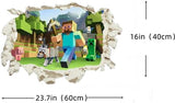 New Set of 2 (16X24) Minecraft Wall Decor, Kids Room Wall Decor, Wall Art Room Boys Bedroom Poster Mural Wallpaper Wall Stickers Gift