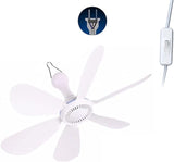 New Portable Mini 6 blade Ceiling Fan great for camping, dorm, bedroom etc