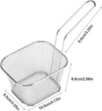 New Mini Mental Fry Basket, Small Square Fries Frying Basket for Home Restaurant Serving Chips Fryer Cooking Tool