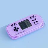 New Retro Game Electronic Game Console Built-in 26 Games Video Game Handheld Game Kids Gifts with Keychain PURPLE