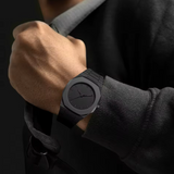 New Modern minimalist design sports and leisure watch creative design waterproof Black
