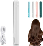 New Mini Dual-Purpose Curling Iron, Mini Short Hair Curling Iron, Great for Travel, Cordless Curling Iron Rechargeable (White)
