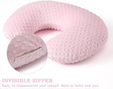 New Minky Dots Nursing Pillow, with ultra soft plush removable cover