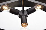 New in box! Elegant Lighting Miro Collection 3 Light Pendant Lamp in Vintage Black Finish Metal Drum Shade - 20" D x 11.75" H Retails $230+