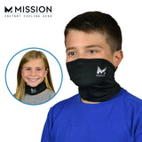 NEW Mission® Youth Cooling Gaiter - 2 Pack: Multifunctional Face & Neck Cover, Blue/Grey, Helps defend against dust, wind & sun! Retails $30+