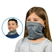 NEW Mission® Youth Cooling Gaiter - 2 Pack: Multifunctional Face & Neck Cover, Blue/Grey, Helps defend against dust, wind & sun! Retails $30+