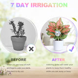 New MOANYI Top Fill Plant Watering Bulbs, Self Watering Planter Insert Devices, Clear Glass Watering Globes for Outdoor&Indoor Plants, 6.4oz/190ml Capacity (Light Iridescent, Set of 2)