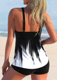 New Retails $64+ MODLILY® Cross Strap White Ombre Tankini Set Sz L