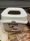 New Moderna Amerix Top Entry Litter Box in Grey