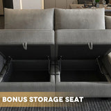 NEW Latitude Run Modern Middle Seat w/storage Module For Modular Sofa Customizable Sectional Sofa - Grey- Retails for $409+ There are 2 of these on auction, if you only want 1 please only bid on 1
