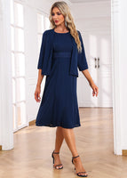 New MODLILY DESIGN Navy Two Piece Dress and Cardigan Sz XL!