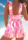 New Retails $60+ MODLILY® Drawstring Ombre Hot Pink Swimdress and Panty Sz XL