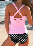 New MODLILY® Surplice Polka Dot Pink Tankini Set Sz M! Retails $79+