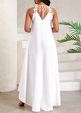 New MODLILY DESIGN White Lace A Line Sleeveless Maxi Dress Sz L