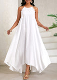 New MODLILY DESIGN White Lace A Line Sleeveless Maxi Dress Sz L