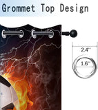 New Retails $57+ MomTumd Soccer Sports Curtain 63 Inches Long Multicolor Grommet Curtain Panel Blackout Grommet Window Curtains for Bedroom 55 x 63 Inch