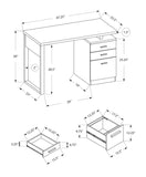 New RETAILS $398+ ASSEMBLED MONARCH SPECIALTIES COMPUTER DESK - 48"L / BLACK LEFT OR RIGHT FACING! Comes in 2 pieces for easy transport! We offer delivery in town