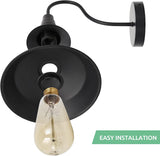 NEW MOOACE Plug in Wall Lights, Indoor Outdoor Wall Sconces, Gooseneck Barn Light, Vintage Farmhouse Wall Lamp-Black Base