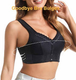 NEW Black Moona Bra - Front Closure Breathable Bra for Seniors, Lena Wear Bra for Seniors Sz 38
