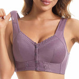 NEW Purple Moona Bra - Front Closure Breathable Bra for Seniors, Lena Wear Bra for Seniors Sz 42