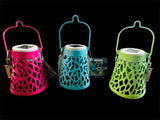New Set of 3 Moonrays Solar Metal Tropical Patio Accent Lights with umbrella clips