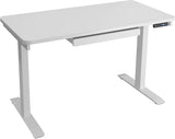 New etails $698+ Assembled Motionwise Adjustable Electric Standing/Sitting Desk, 24”x48, 4 pre-Set Height adjustments and USB Charge Port, White! NOTE: couple minor marks/nicks from transport