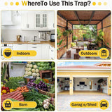New Auto Rolling Reset Mouse Trap, Safe Rolling Bucket Lid Rat Trap, Humane Rolling Reset Rat Trap Safe for Children and Pets, Live Catch and Release Bucket Mouse Trap for Home（AXLS-Yellow）