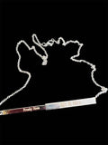 New ENGRAVE TUBE NECKLACE with Unique Hidden Tube Silver! Outer Tube engraved "Mr & Mrs" Inner Tube engraved "Freaky Hoes"