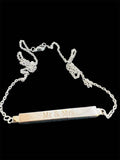 New ENGRAVE TUBE NECKLACE with Unique Hidden Tube Silver! Outer Tube engraved "Mr & Mrs" Inner Tube engraved "Freaky Hoes"