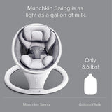 New in box! Munchkin Bluetooth Enabled Lightweight Baby Swing with Natural Sway in 5 Ranges of Motion, NO REMOTE, to operate use touchscreen! Retails $299+