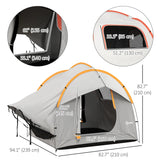 NEW Retails $260, Outsunny 2000mm Waterproof SUV Tent, Car Tent with 3 Doors and Mesh Window, for 5-6 Person Camping Travel, Grey and Orange