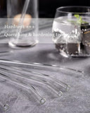 New Nafender® 9-Piece Glass Straws Reusable Drinking Straw Boba Straw Including Straight/Bent/Extra Wide/Short Straw with 2 Cleaning Brushes & 1 Storage Bag- Perfect for Juice Smoothie Boba
