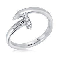 New in gift box! Italo Nail Ring Unique Wedding Band For Women Sz 8! Retails $143+