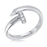 New in gift box! Italo Nail Ring Unique Wedding Band For Women Sz 8! Retails $143+
