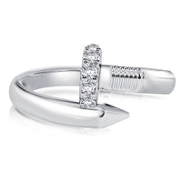 New in gift box! Italo Nail Ring Unique Wedding Band For Women Sz 8! Retails $143+