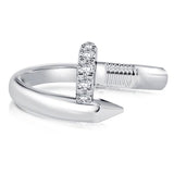 New in gift box! Italo Nail Ring Unique Wedding Band For Women Sz 8! Retails $143+