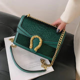 New The Naomi Crossbody Bag Handbag by Bond and Mason Emerald Green Crocodile Pattern Retails $273+