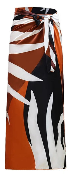 New Women's Natural Stones Semi Sheer Swimsuit Cover up Skirt, One size fits most!